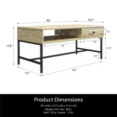 Brookville - Coffee Table - Natural