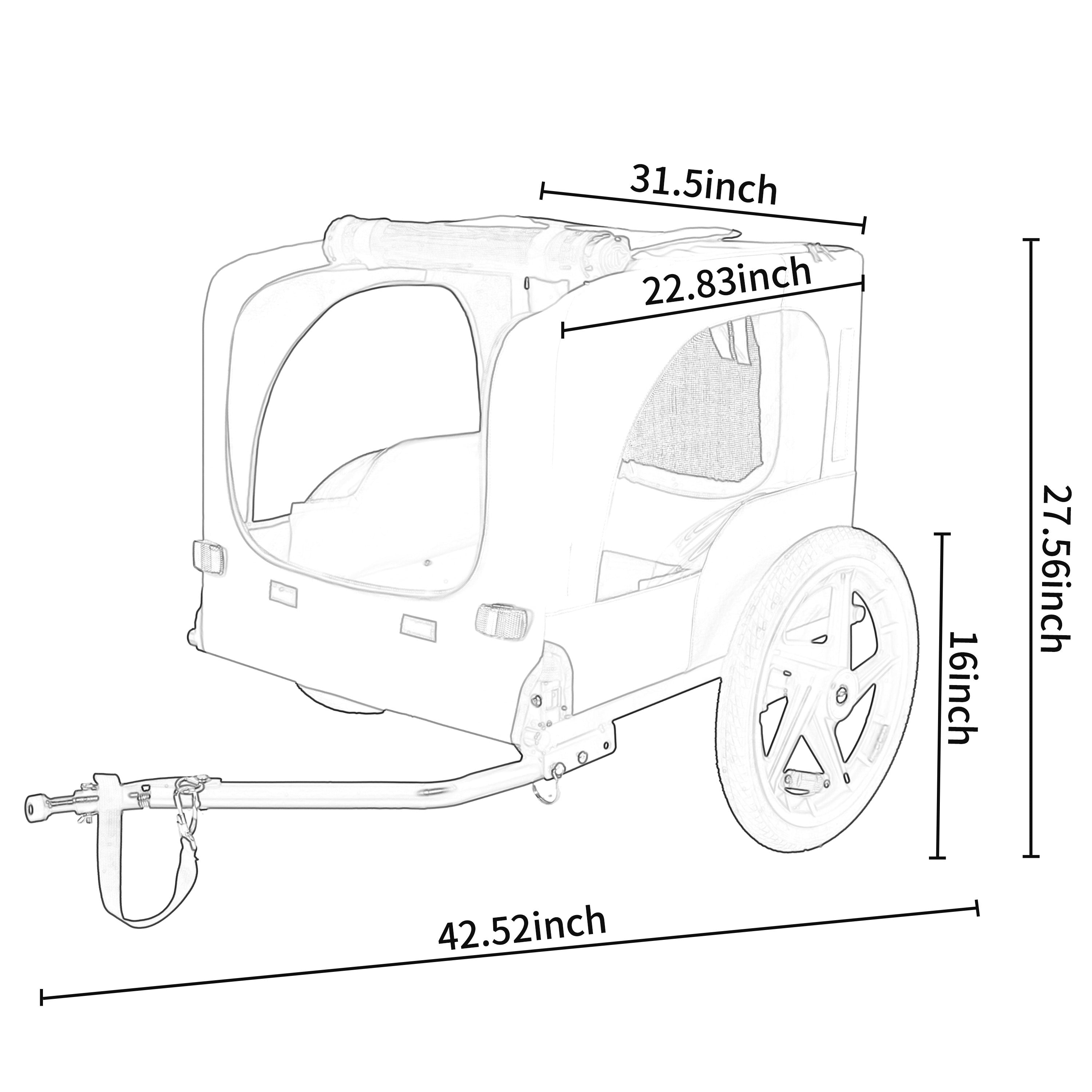 Pet Bike Trailer Dog Cart Small & Medium Pets