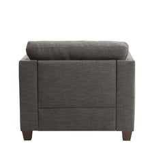 Laurissa Light Charcoal Linen Chair With 3 Pillows