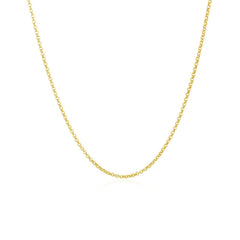 14k Yellow Gold Diamond Cut Rolo Chain 1.1mm