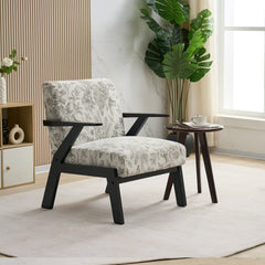 Mid-Century Modern Lounge Armchair - Seat Cushion (Beige + Grey)