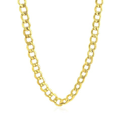 6.1mm 10k Yellow Gold Curb Chain
