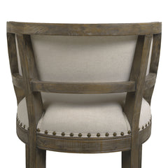 Paris 26.5' Farmhouse Counter Height Bar Stool with Backrest
