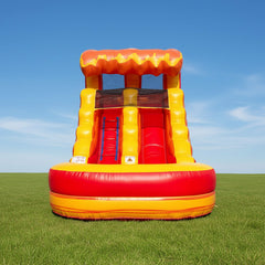 Large Fire Marble Inflatable Water Slide With Pool And Blower (SAK34567)