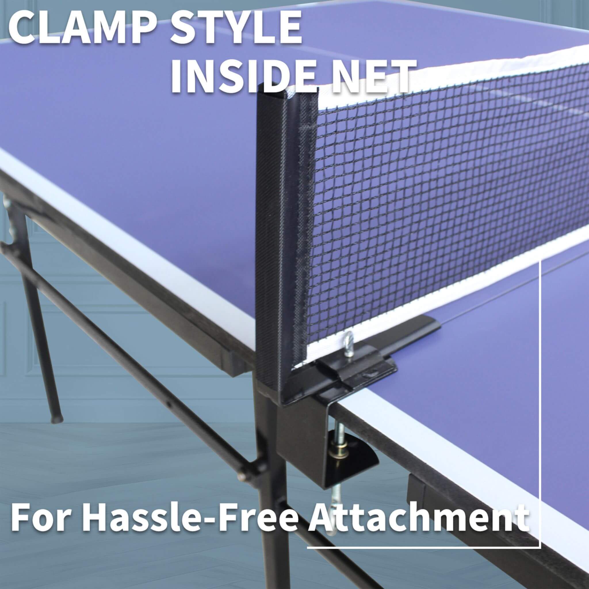 8FT Foldable Midsize Table Tennis Table Set