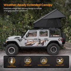 Trailora Heavy-Duty 2-3 Person Hardshell Rooftop Tent With Ladder (SAK93120)