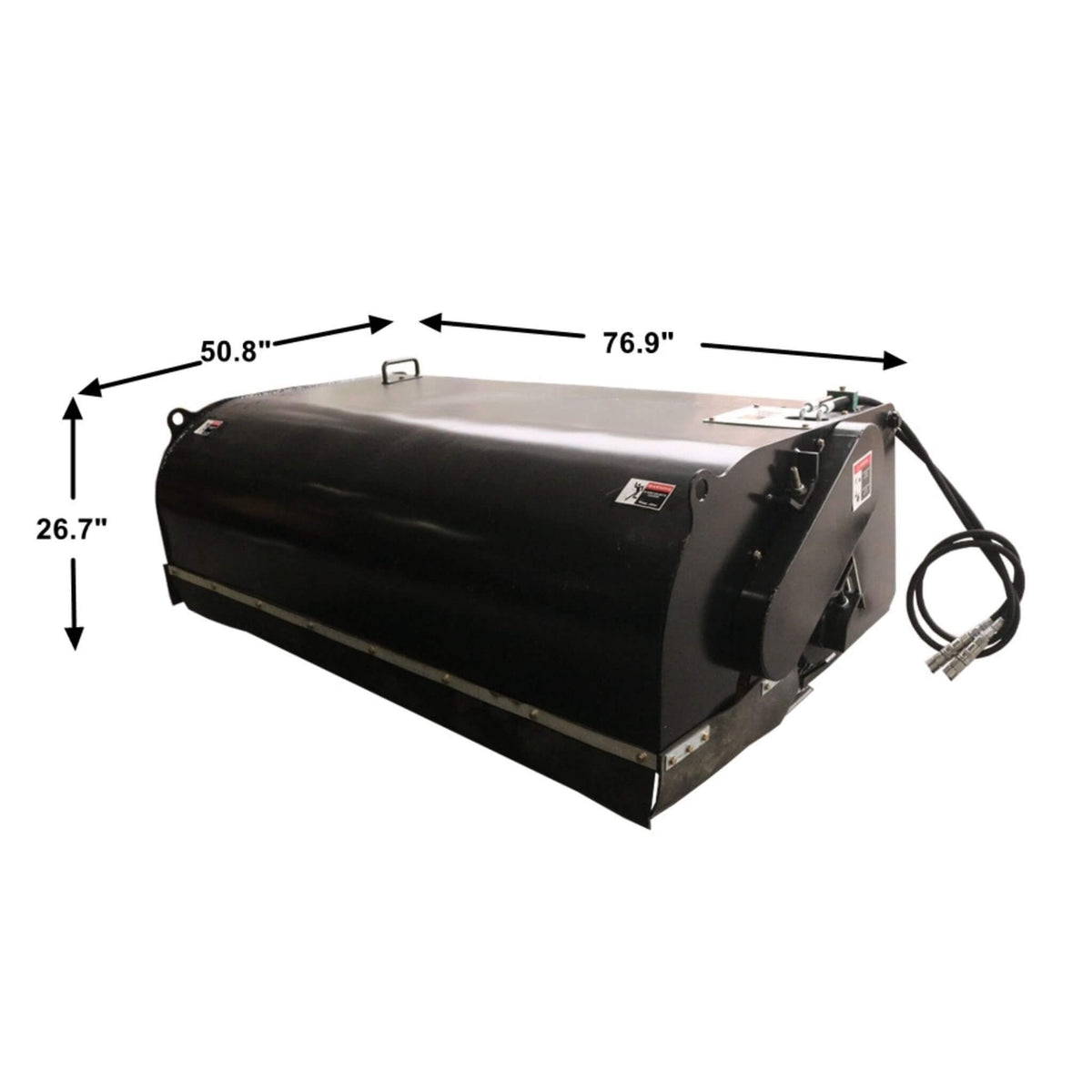 Heavy-Duty 72-Inch Pickup Broom Sweeper Skid Steer Attachment With Uni ...
