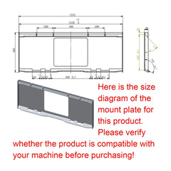 Heavy-Duty Universal Skid Steer Backhoe Digger Bucket Attachment With Universal Quick Attach Plate (SAK26714)