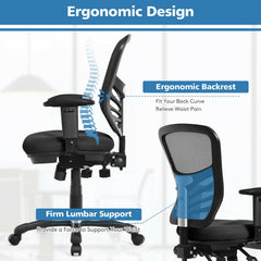 Ergonomic Mesh Office Chair with Adjustable Back Height and Armrests