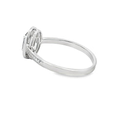 .61ct Mystic Fire Topaz Diamond Ring 10KT White Gold