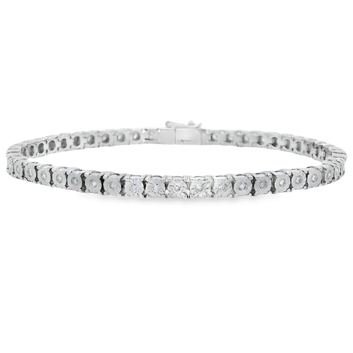 Lab Grown Diamond Tennis Bracelet Sterling Silver