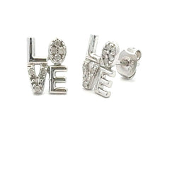 .03ct Diamond Earrings Sterling Silver
