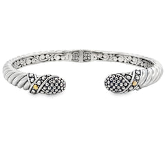 Bangle Bracelet Sterling Silver 18KT Gold