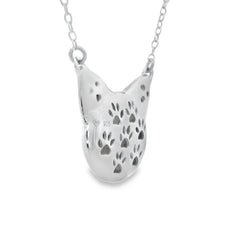 Natural .05ct Diamond Animal Pendant Sterling Silver