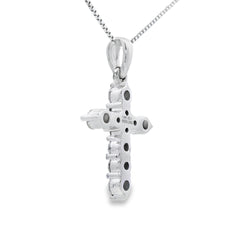 .30ct Diamond Cross Religious Pendant 14KT White Gold