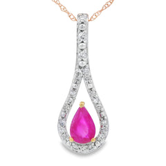 .48ct Ruby Diamond Fashion Pendants 10KT Yellow Gold