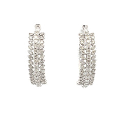 1.02ct Diamond Hoop Earrings 10KT White Gold