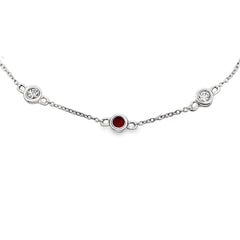 .25ct Ruby Diamond Bracelet 14KT White Gold