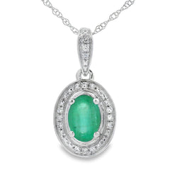 .46ct Emerald Diamond Fashion Pendants 10KT White Gold