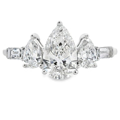 1.50ct Lab Grown Diamond 3 Stone Ring 14KT White Gold