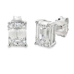 2.00ct Lab Grown Diamond Stud Earrings 14KT White Gold