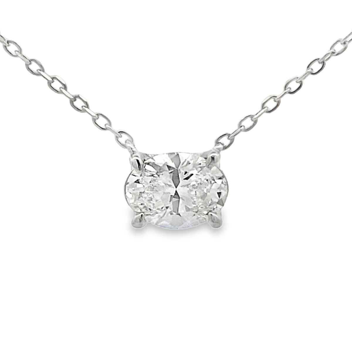1.00ct Lab Grown Diamond Pendant Sterling Silver