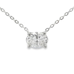 1.00ct Lab Grown Diamond Pendant Sterling Silver