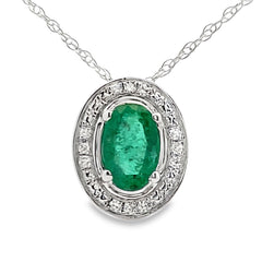 .46ct Emerald Diamond Fashion Pendants 10KT White Gold