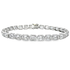 Lab Grown Diamond Tennis Bracelet 14KT White Gold