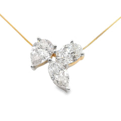 Lab Grown Diamond Fashion Pendants 14KT Yellow Gold