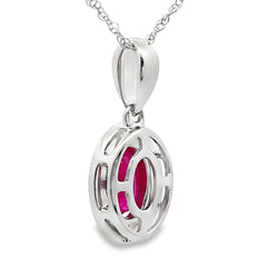 .70ct Ruby Diamond Fashion Pendants 10KT White Gold