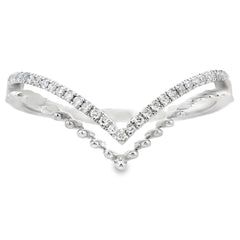 .09ct Diamond Fashion band rings 10KT White Gold