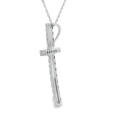.50ct Diamond Cross Religious Pendant 14KT White Gold