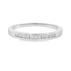 .11ct Diamond Wedding Band Ring 14KT White Gold