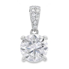 2.00ct Moissanite Pendant Sterling Silver