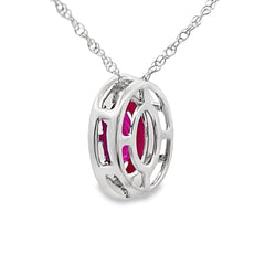 .63ct Ruby Diamond Fashion Pendants 10KT White Gold