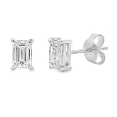 1.00ct Lab Grown Diamond Stud Earrings Sterling Silver