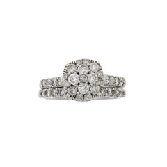 1.30ct Diamond Engagement Ring Set 10KT White Gold