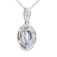 Mystic Fire Topaz Fashion Pendants 10KT White Gold