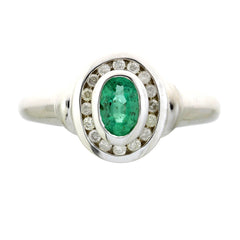 .60ct Emerald Diamond Ring 10KT White Gold