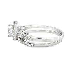 Cubic Zirconia CZ SS Bridal Sterling Silver