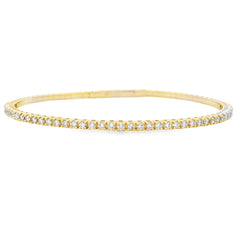 1.00ct Diamond Bangle Bracelet 14KT Yellow Gold