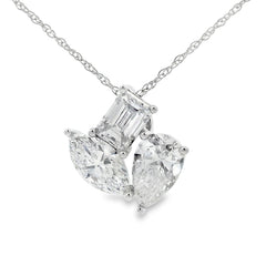 Lab Grown Diamond Fashion Pendants 14KT White Gold