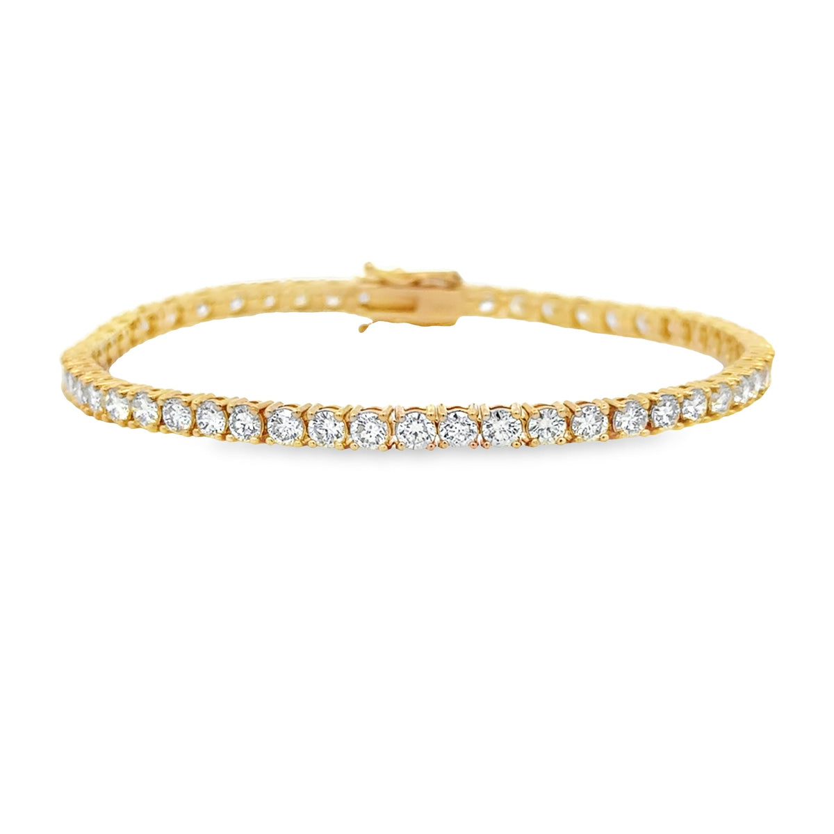 5.50ct Diamond Tennis Bracelet 18KT Yellow Gold
