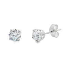 1.00ct Lab Grown Diamond Stud Earrings 14KT White Gold