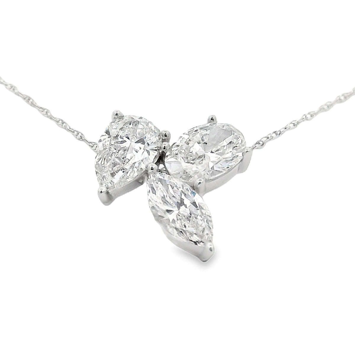 Lab Grown Diamond Fashion Pendants 14KT White Gold