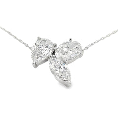 Lab Grown Diamond Fashion Pendants 14KT White Gold