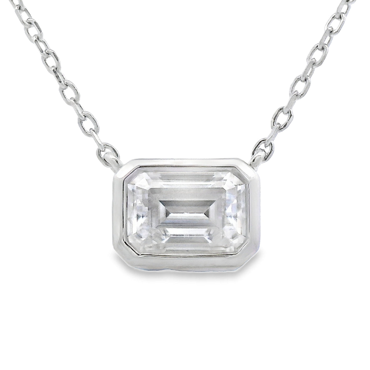 .85ct Moissanite Pendant Sterling Silver