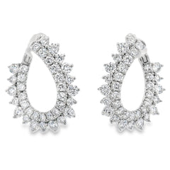 1.50ct Lab Grown Diamond Hoop Earrings 14KT White Gold
