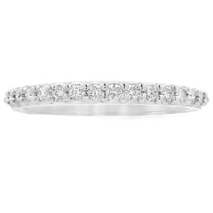 Natural .25ct Diamond Wedding Band Ring 14KT White Gold